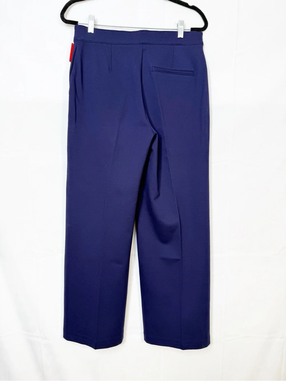 SPANX Ponte Button Front Wide Leg Pants Trousers Lapis Blue Sailor Nautical